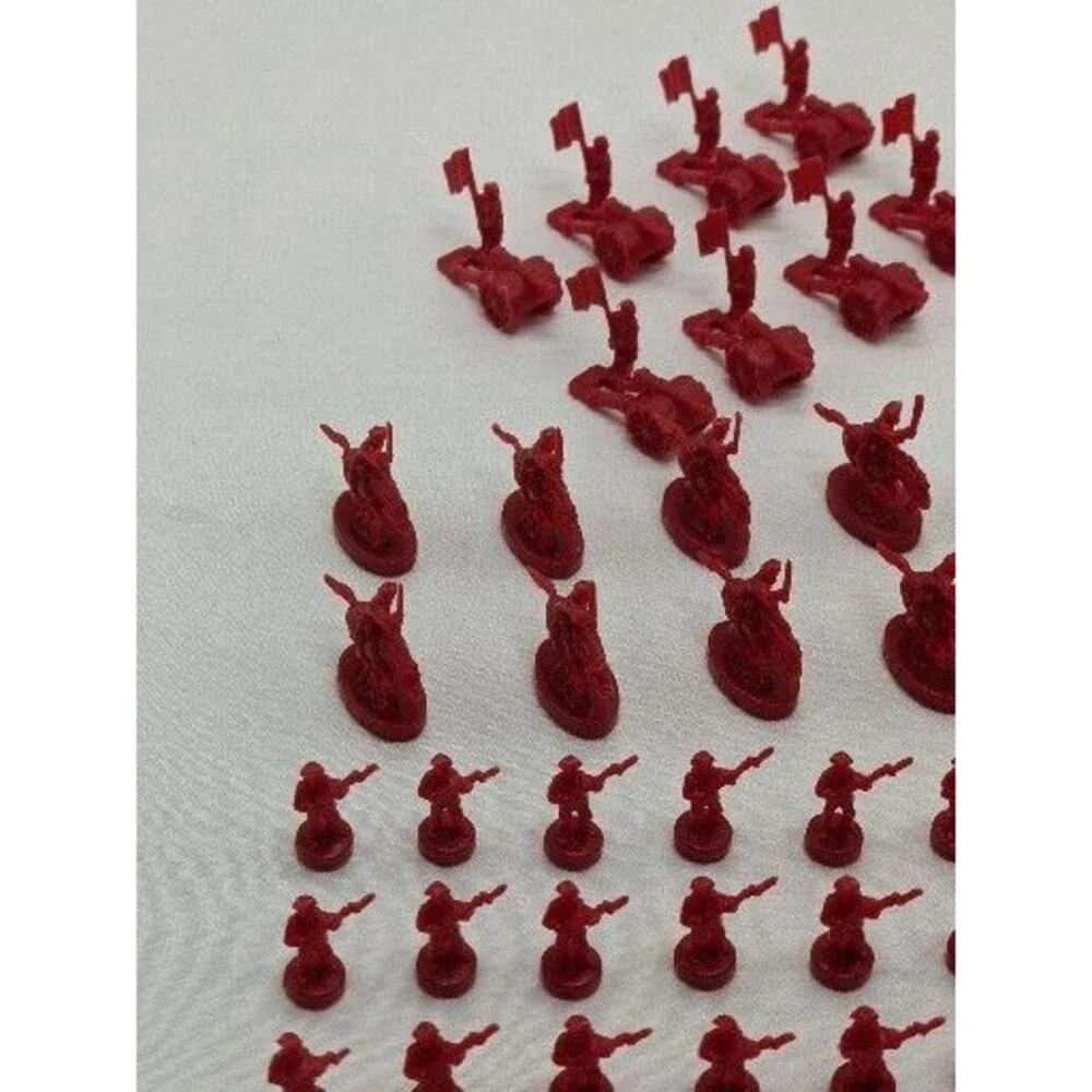 Lot Of (58) Red Replacement Risk Player Pieces